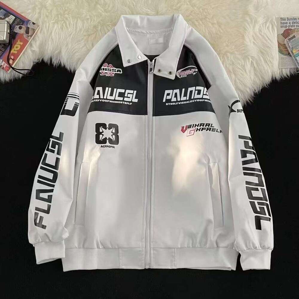 American Style Motorcycle Racing Suit for Men Winter High-end Cool Baseball Riding PU Leather Jacket