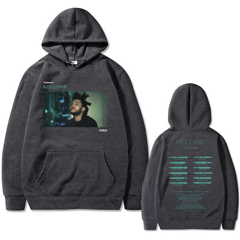 Weeknd Kiss Land Double Sided print mens Autumn fleece Hoodie Regular fit Long Sleeve clothes Fashion Streetwear Sportwear W251027