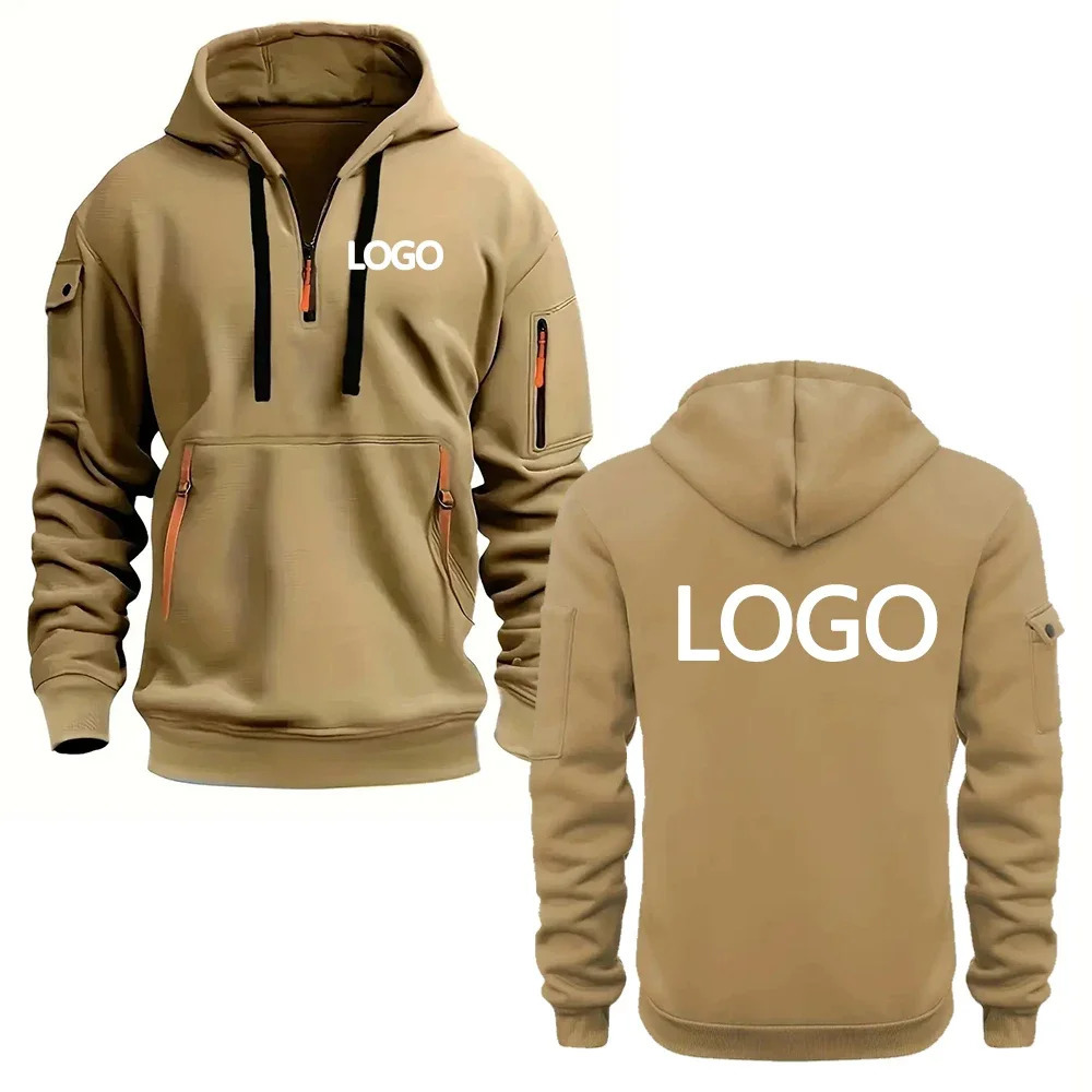 Custom printed hoodies for men and women loosefitting casual sportswear with zips multipocket longsleeve hooded jumpers 251016