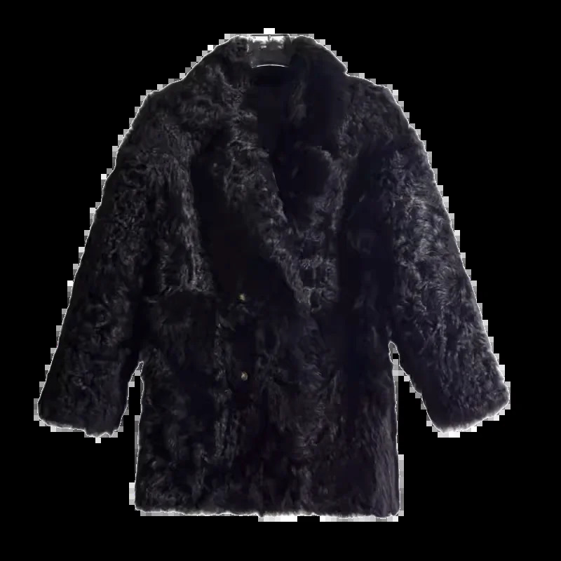 HighQuality Fur Jacket Men Winter Black Blazer Soft Fluffy Faux Coat Trend LongSleeved Top n Clothes 251018