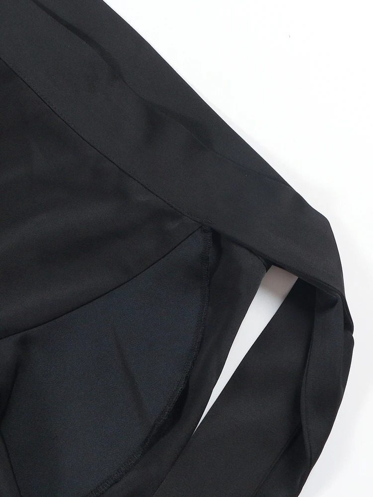 Plus Size Womens Irregular Layered Solid Colour Halfbody Skirt Polyester Versatile Elastic Waist Temperament Elegant 251027