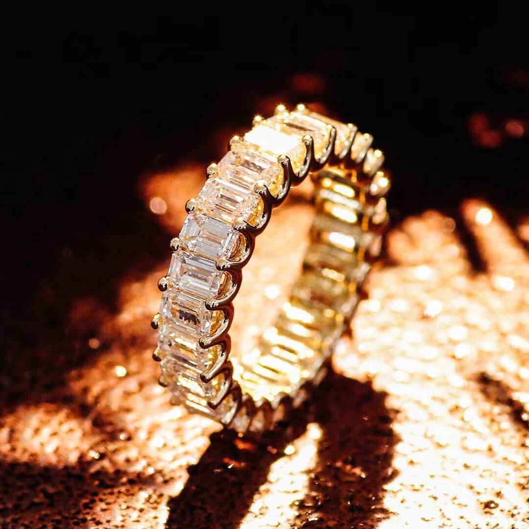 Superstar Style Vvs Moissanite Diamond Ring D Color With GRA Certificate 10K18K Solid Gold Moissanite Ring Pass Diamond Tester