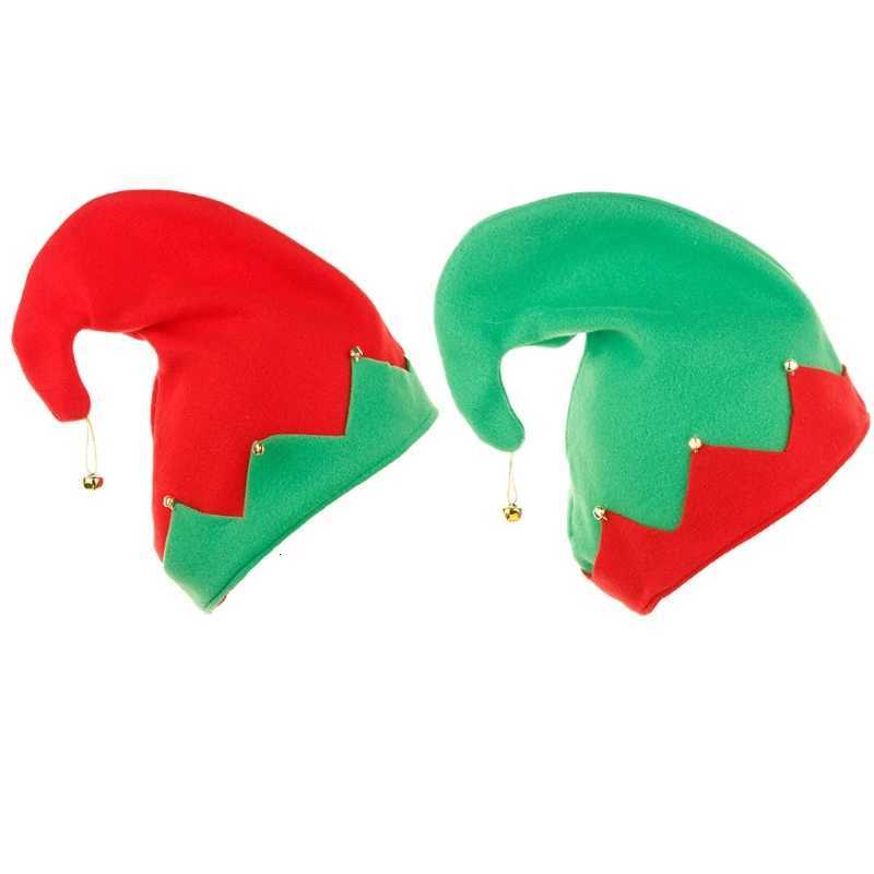 Elf Hats Plush Made for Boys Girls Caps for Festive Christmas Eve Santa Hats with Metal Made Ornament at the TopW251027