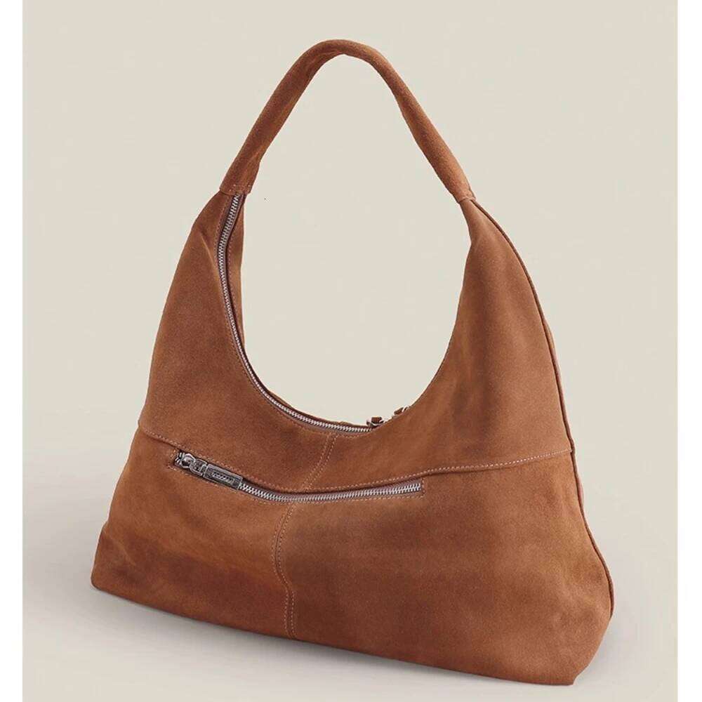 Designer Luxury Euro Style High Investment Work Huge Big Capacity Winter Travel Tote Real Suede Cow Leather Women Handbag Green Armpit Purse