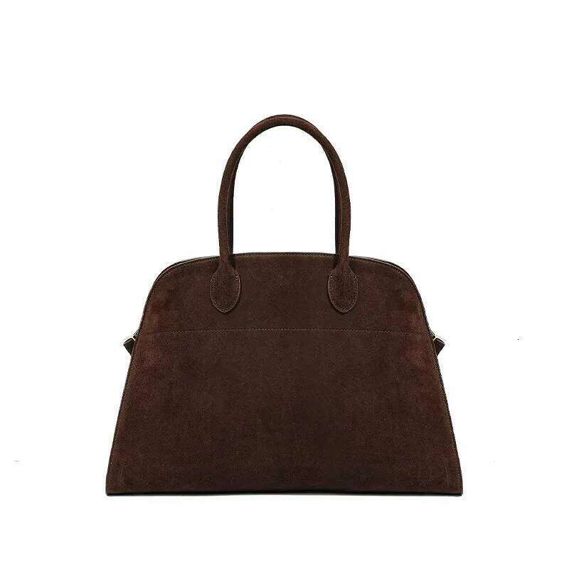 Designer Luxury Maillard Genuine Tote Bag For Women Capacity High Quality Suede Reindeer Leather Handbag Nu S