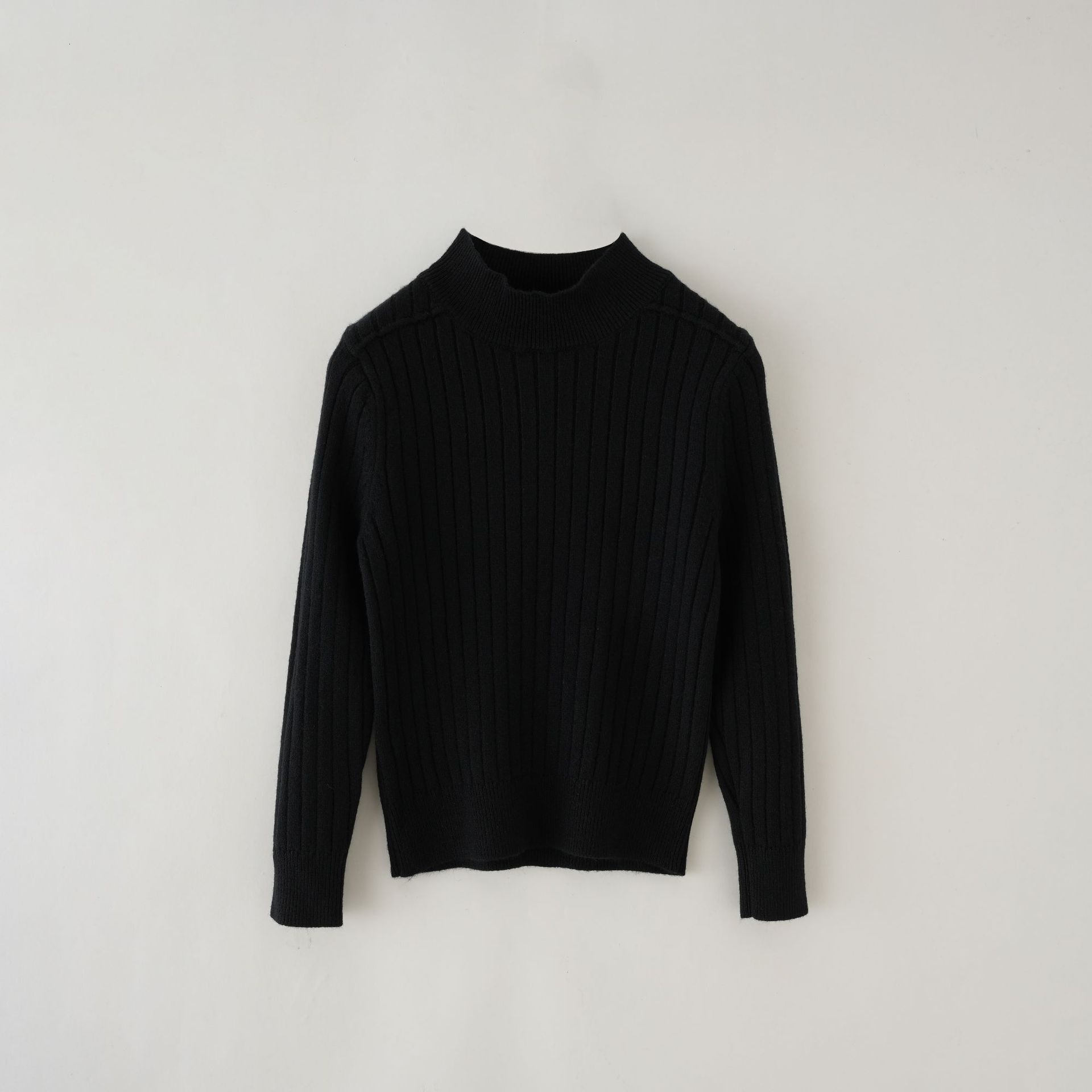 New designer sweater plus size children's half high neck knitted sweater fashion pullover sweater top