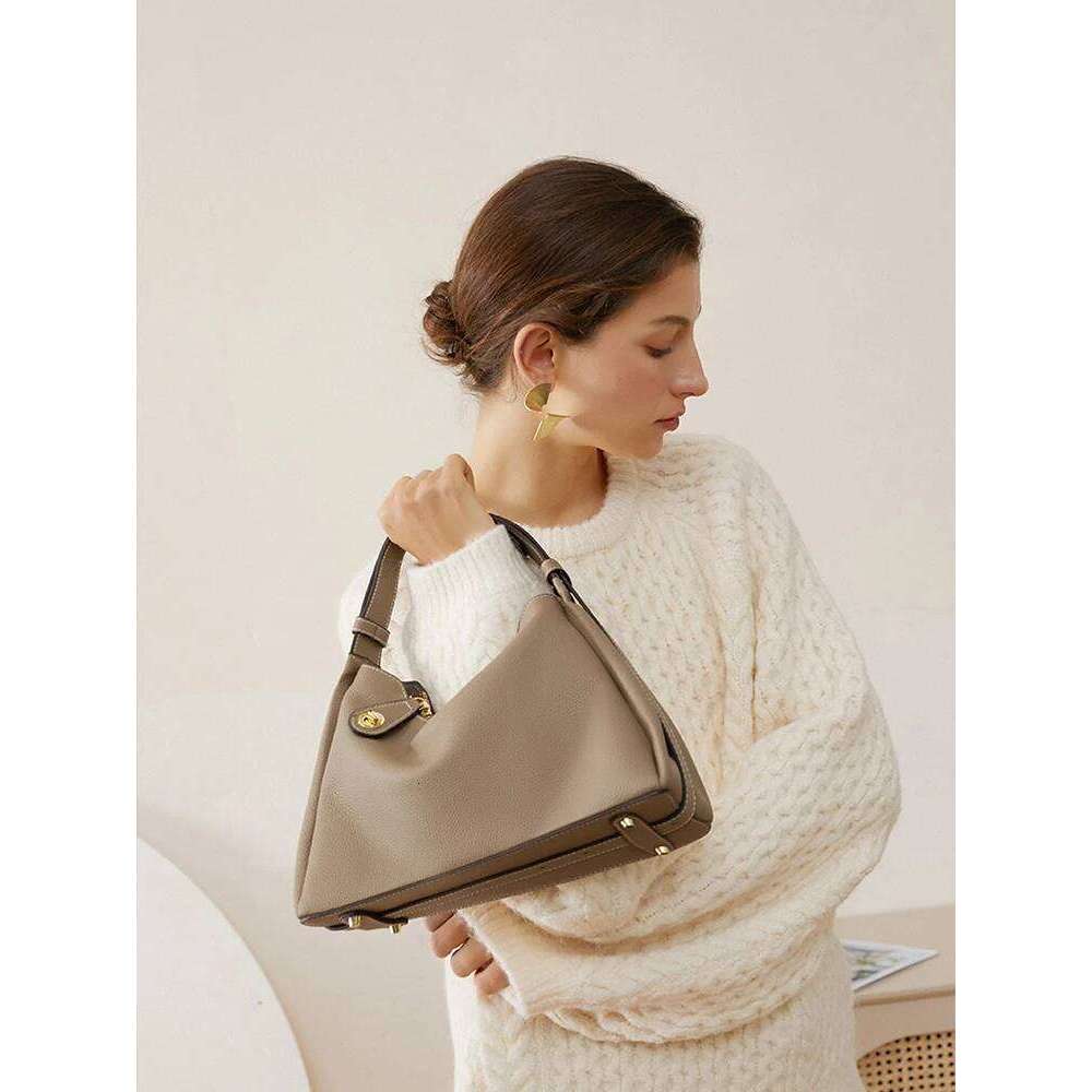 Zency 2024 New Retro Ing Color Fashion Women's Genuine Leather Handbag Shoulder Messenger Bag Cross Body Top Handl