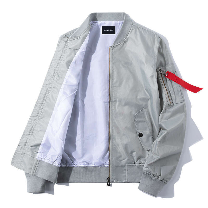 New Spring and Autumn Plus Size Versatile Sports Casual Stand Collar MA Pilot Coat Men's Loose Baseball Jacket