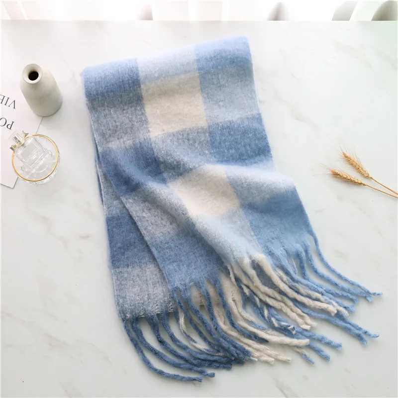 Autumn Winter Luxury Wen Scarves 24038cm Men Thickening Warm Scarf Plaid Tassel Shawl Cashmere Imitation Fashion WrapW251027