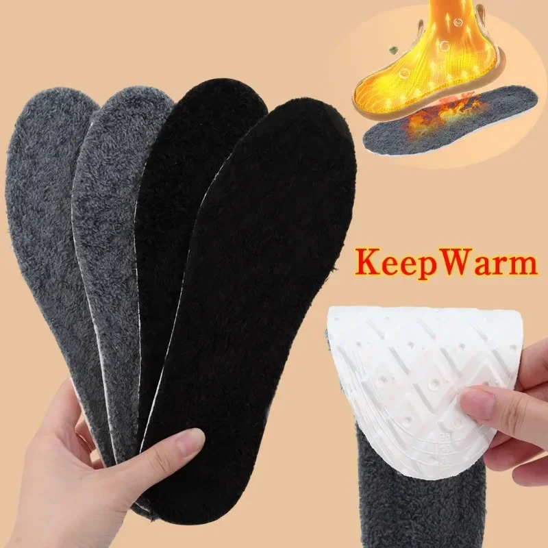 2PCS Soft Cashmere Snow Boots Padding Winter Warm Plush Insoles Women Men Thicken Thermal Shoe Pads Self Heated Sports Inserts251020