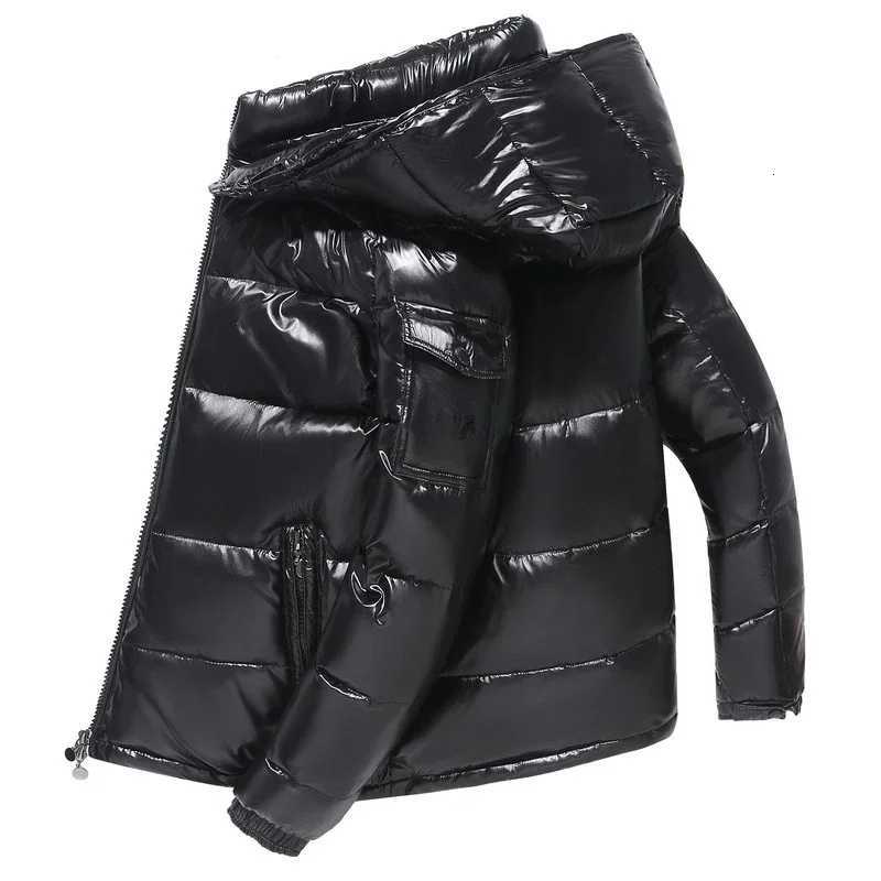 High Quty New Hooded Down Men Trend Solid Color Short Winter Hooded Jackets Coat Windproof Thickened Warm Long Slve Parkas C251027
