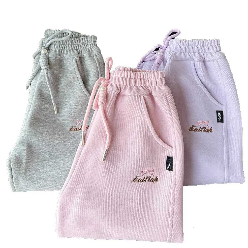 Baby Girls Autumn Sweatpants Drawstring Letter Embroidery Toddler Girls Sport Pants Simple Solid Color Kids Baby Girls PantsT251027