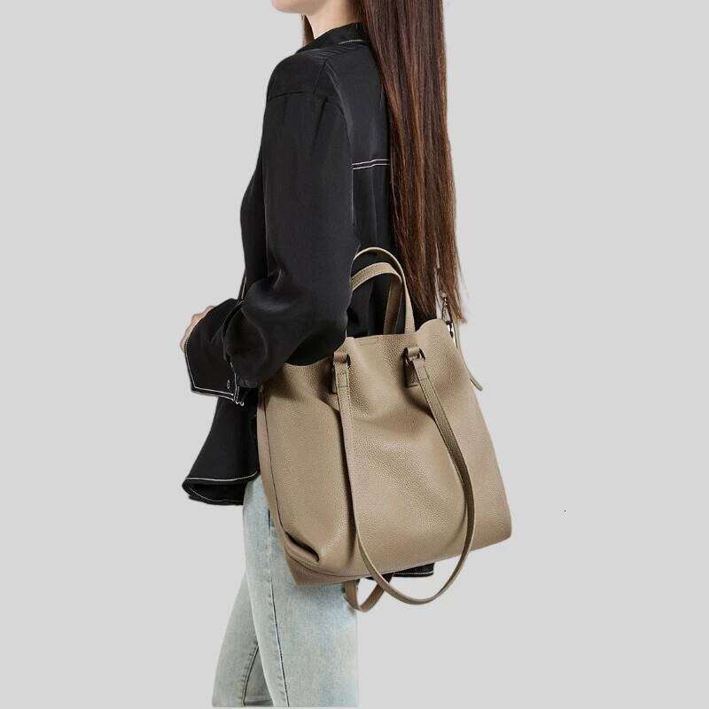 Jonlily Women Genuine Leather Shoulder Female Fashion Handbag Totes Casual Daybag High Capacity Commuter Bag Purse -Kg2004 Suotong1027