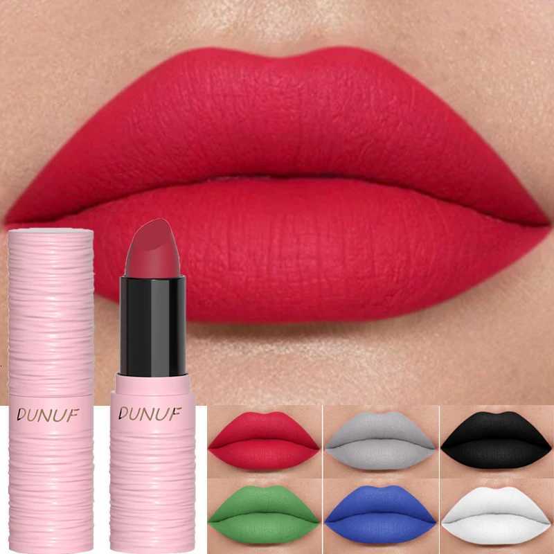 6 Colors Matte Lipsticks Waterproof Long Lasting Cosmetic White Blue Green Black Lipstick Make Up Lip Gloss Makeup Red Lipstick W251027