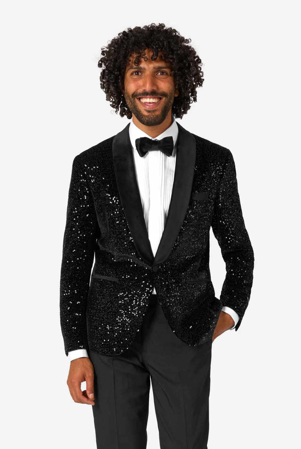 Sparkly Sequins Wedding Tuxedos 2 Piece Set Jacket Pants Men Suit Shawl Lapel One Button Groom Wear Party Suits Customized