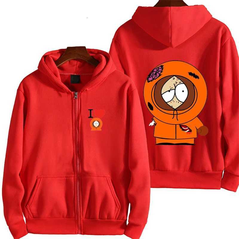 New Fashion South Park Cartoon Anime Mens Warm and Windproof Hoodie AutumnWinter Womens Zipper Sweatshirt Couples Coat W251027