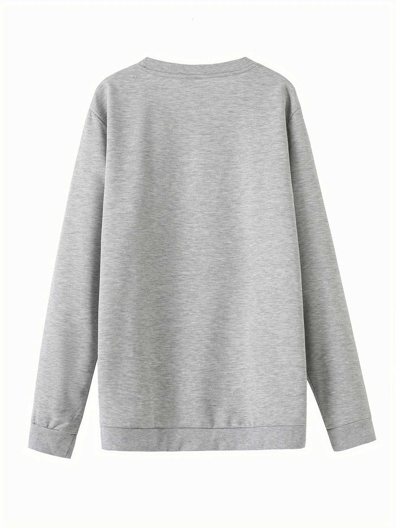 Mens autumn and winter fashionable casual loose fashion TRUST NO ONE print pullover long sleeved warm round neck sweatshirt W251027