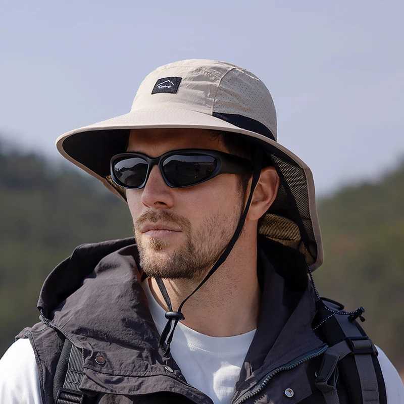 Xinbaoguan 100 Polyester 9249 Summer MENS AND WOMENS Large Brimmed Shawl Fisherman Hat Quick Drying Breathable Sunshade HatW251027