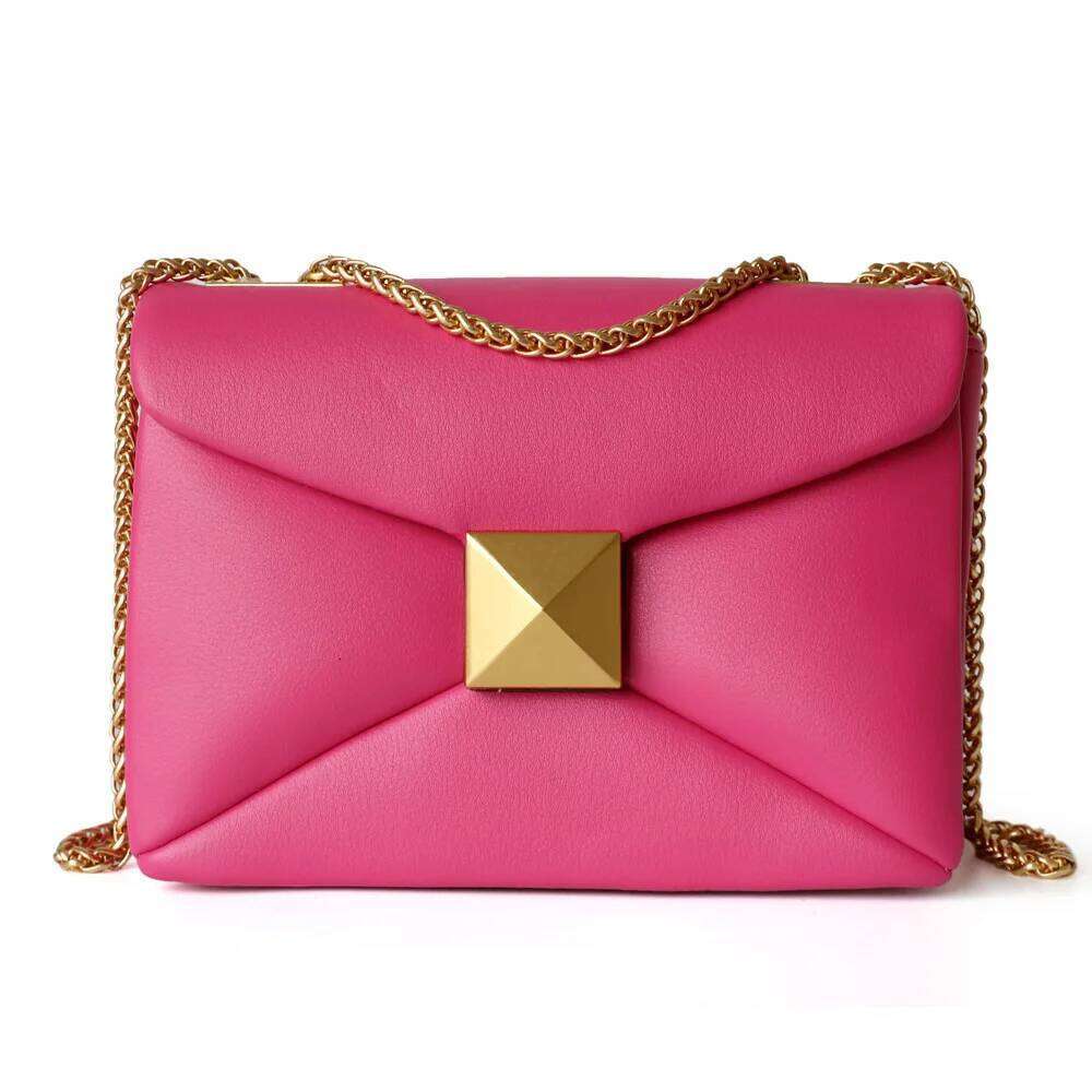 UBELLIN Women's Designer Fashion Real Leather Crossbody Small Square Bag High Quality Cowhide Underarm Shoulder Bags