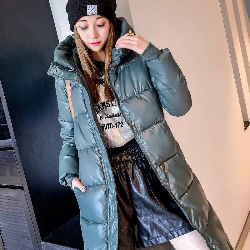 Winter Long Down Jacket Womens Fashion Thick Cotton Parkas Outwear Plus size 4XL Loose Windproof Hooded Snow Coat Female 251027