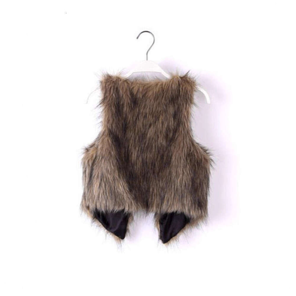 Color Vest Fox Faux Gradient Short Fur Women's Fashion