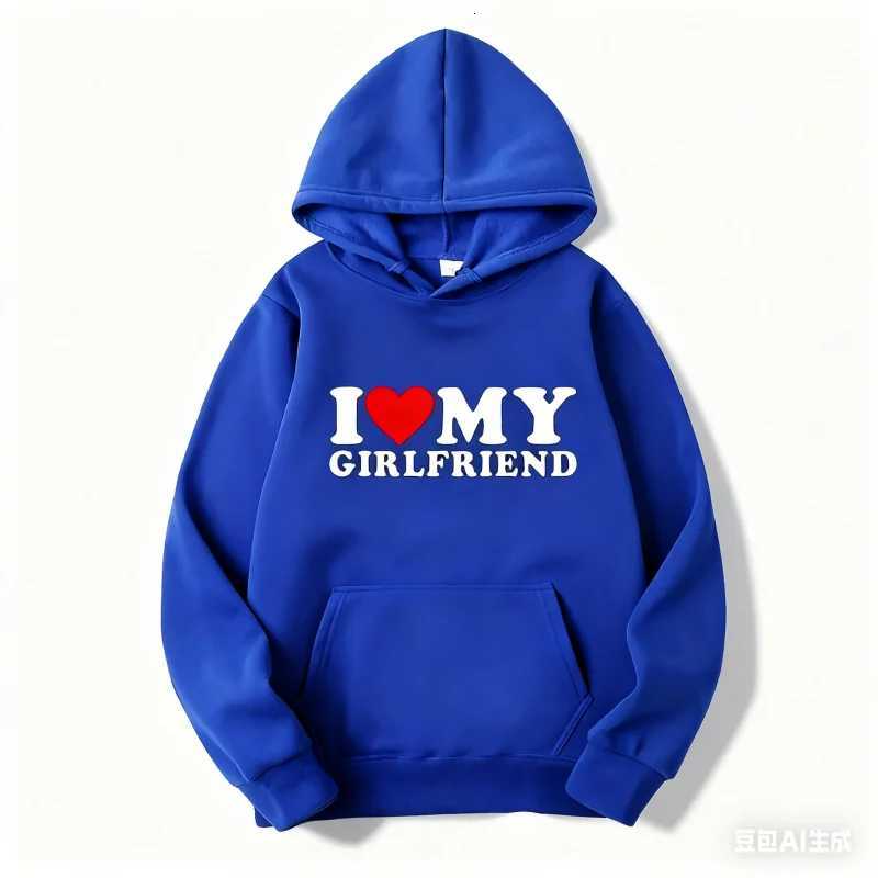 I LOVE MY GIRLFRIEND Print Unisex Hoodie Y2K Sweatshirt for WomensMens Hoodies Sweatshirts Solid Hoodies Slow jogging clothes W251027