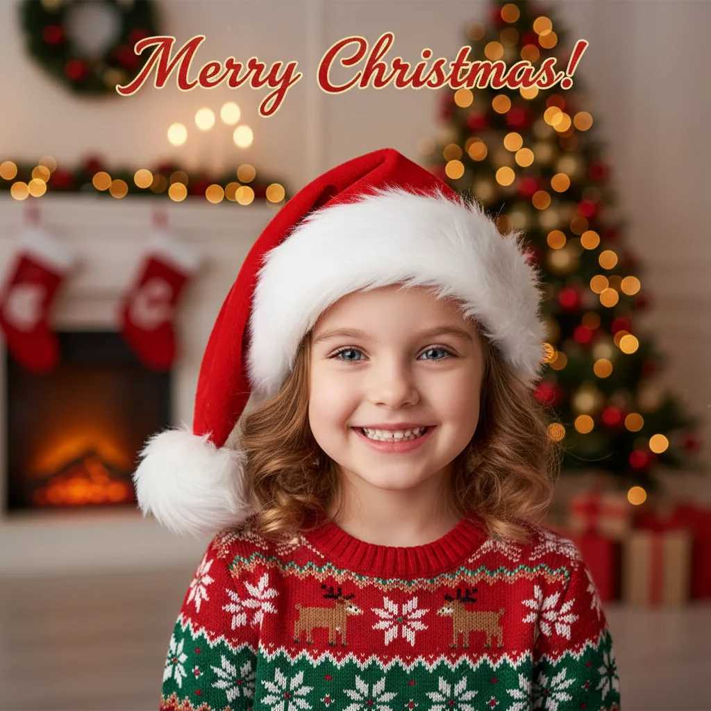 Christmas Santa Hat Xmas Long Plush Holiday Red Hat For Adults And Kids Unisex 2025 New Year Festive Party Supplies GiftsW251027