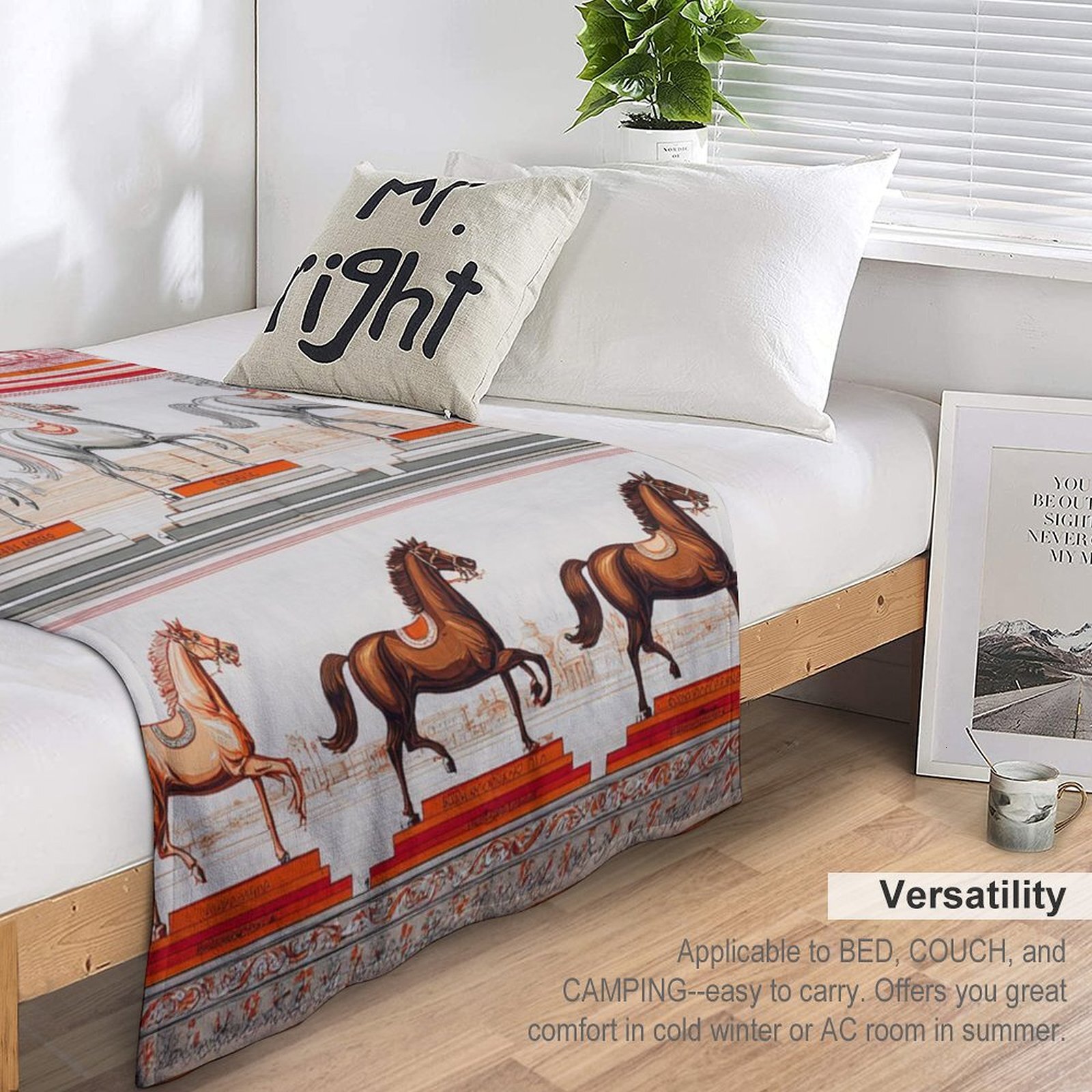 Custom H Designer Horse blanket blanket throw cashmere vibration blanket copert Home Travel Throw Summer Air Conditioner Beach home bedding blankets t