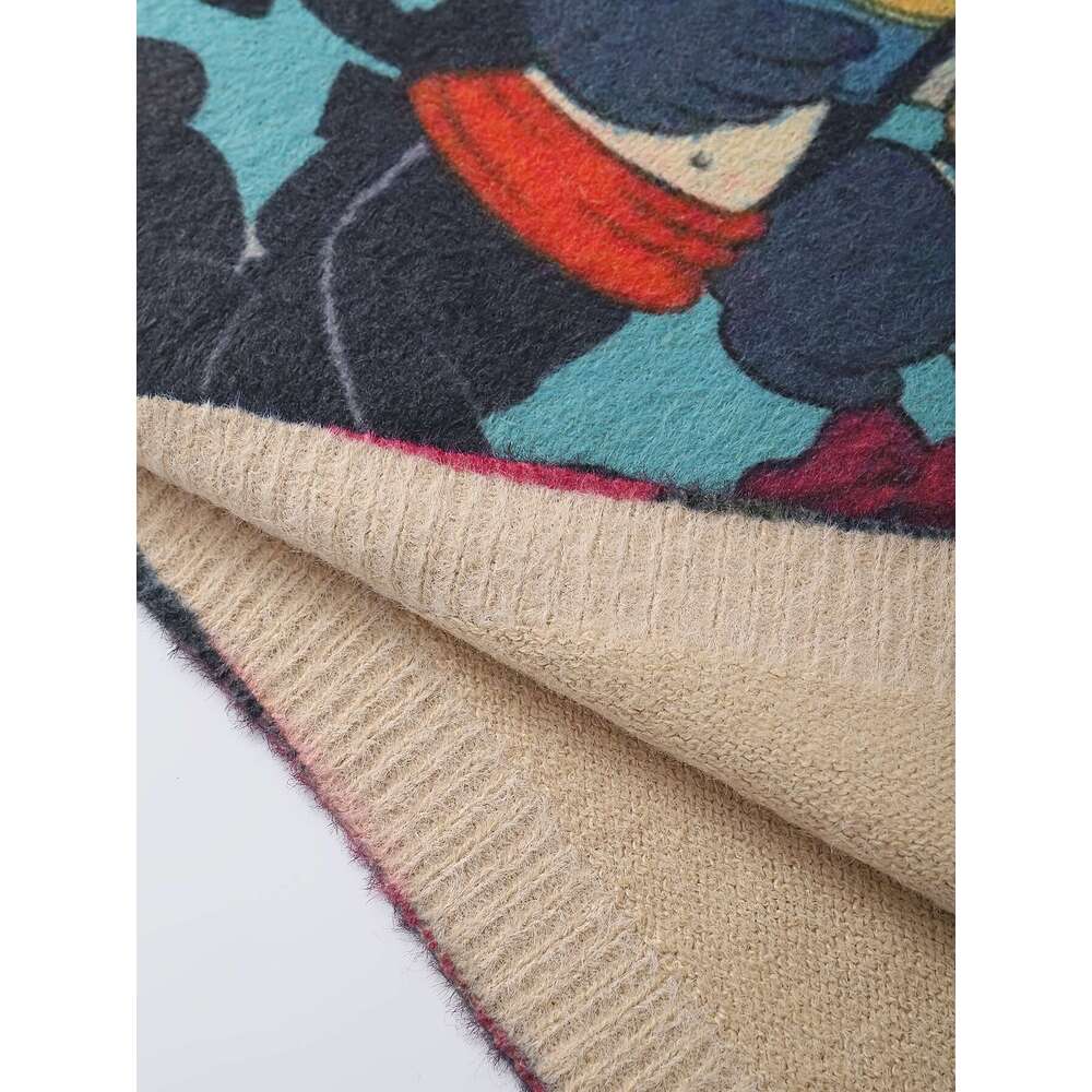 Women's Plus Size Popeye The Sailor Man Graphic Vintage Comic Sweater, Long Sleeve Round Neck Top Valentine's Day, Themed Parties & Everyday