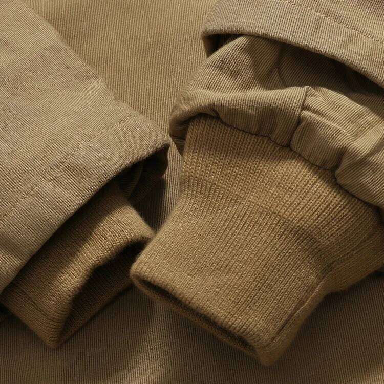 100% Cotton JUNGLE CROSS American Vintage Workwear Winter N1 Deck Suit Thick Plush Coat Men's Retro Khaki Lamb Wool Jacket