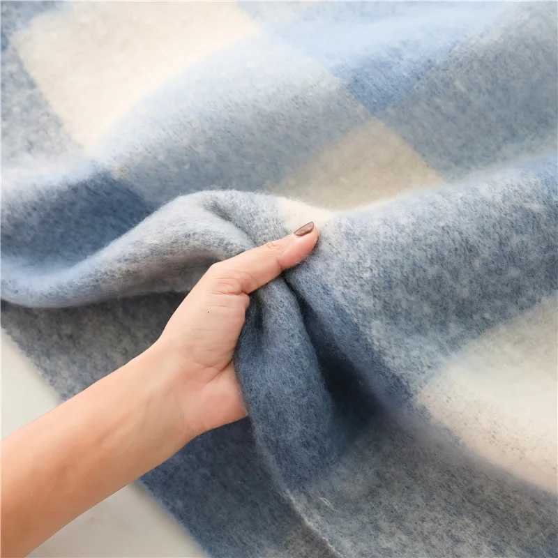 Autumn Winter Luxury Wen Scarves 24038cm Men Thickening Warm Scarf Plaid Tassel Shawl Cashmere Imitation Fashion WrapW251027