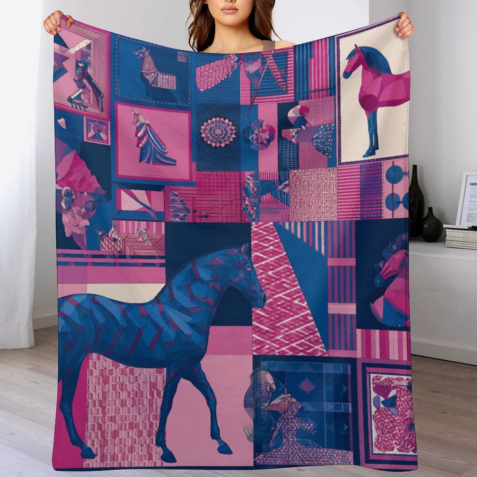 Custom H Designer Horse blanket blanket throw cashmere vibration blanket copert Home Travel Throw Summer Air Conditioner Beach home bedding blankets t