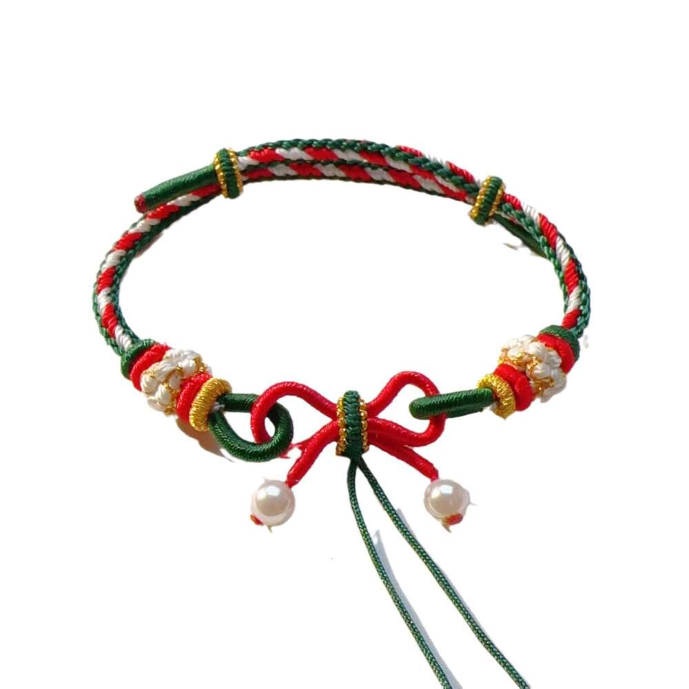 Hand Rope Braided Bracelet Same Style Bowknot Fugitive Princess Christmas Tree Snowflake Diy
