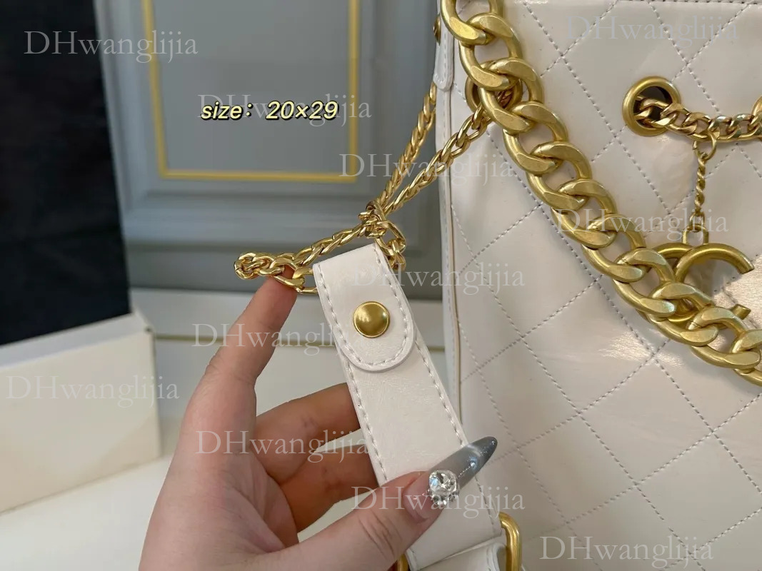 DHGM brand designer new hippie hobo bucket retro versatile pull rope chain tote can be cross-body daily commuting bag