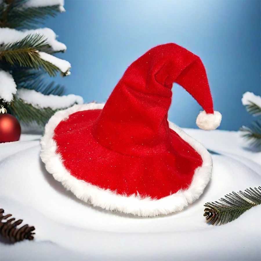 Christmas Hat Santa Hat Holiday for Adults Unisex Comfort Extra Thicken Fur Xmas Hat for New Year Festive PartyW251027