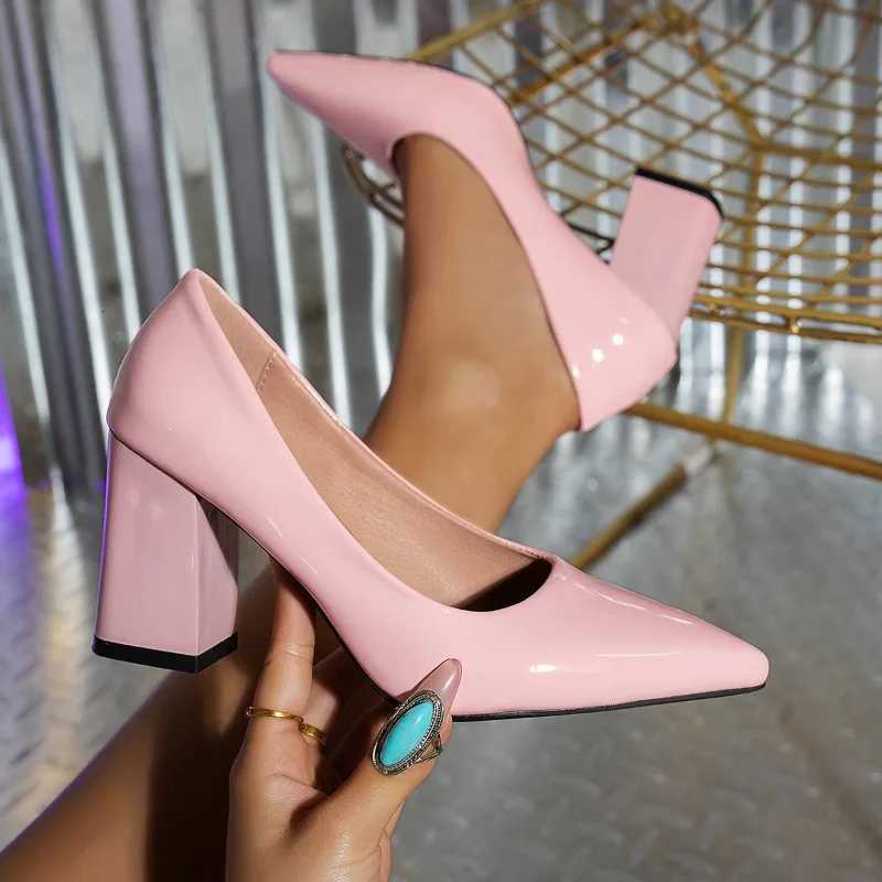 2025 Brand Ladies Shoes Shallow Womens High Heels Fi Plus Size Solid Office and Career Sexy Pointed Toe Heels WomenzapatosXJ251027