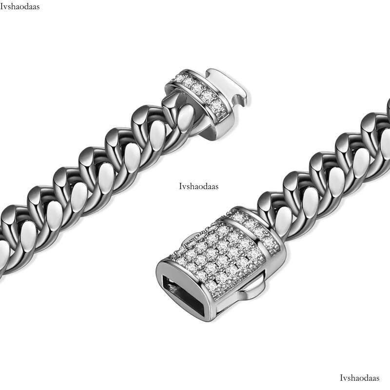 Men's Gold-Plated Sier Cuban Link Chain - Stainless Steel Hip Hop Style Necklace aaa