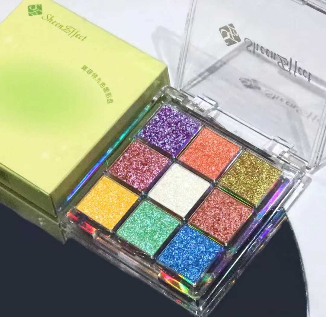 Sheeneffect 9 Colors Eyeshadow Palette Powder Glitter Shimmer Chameleon Blendable Fine Flash Easy to Wear Eye MakeupXJ251027