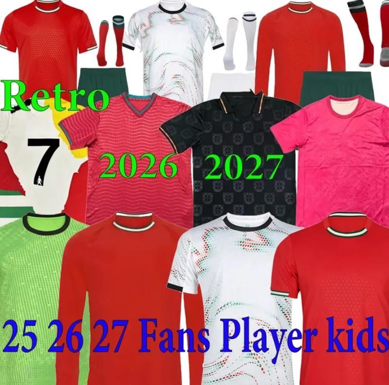 25 26 Portugal soccer Jerseys Portuguesa RoNalDo Jerseys JOAO FELIX BERNARDO B. FERNANDES PEPE 2025 2026 Portugal football shirt Team Men Kids kit