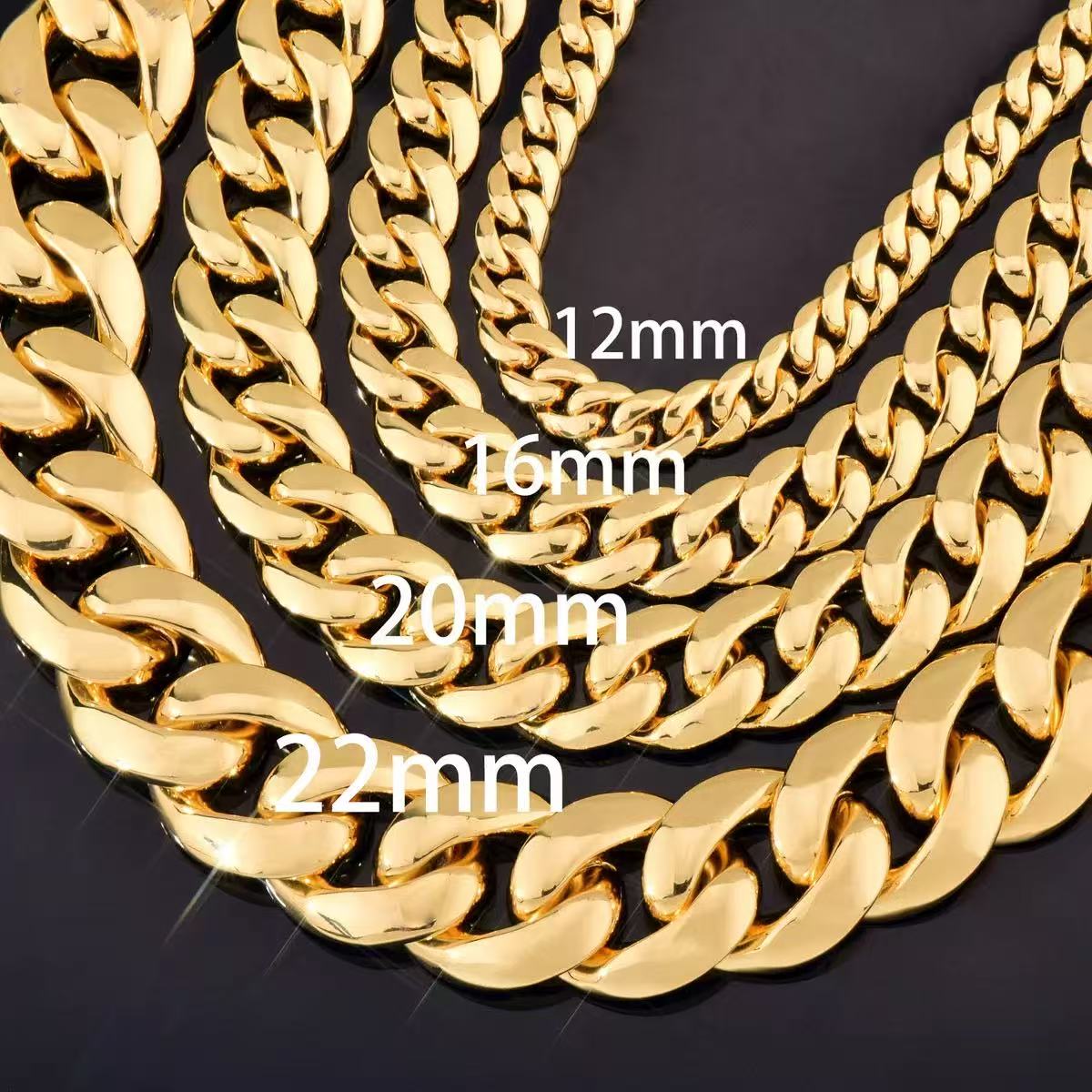 Hip Hop 100mm 20mm Chunky Heavy Chain Bling Iced CZ Clasp Bold Polishing Rose Gold Plated Miami Cuban Link Necklace Free delivery