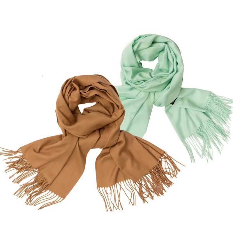 Fashion Solid Color 2021 Designer Wen Scarf Winter Hijabs Tassels Long Lady Shawls Cashmere Like Pashmina Hijabs Scarves WrapsW251027