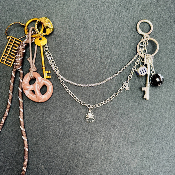 Fashionable handmade bag pendant diverse punk bag decoration keychain 251023