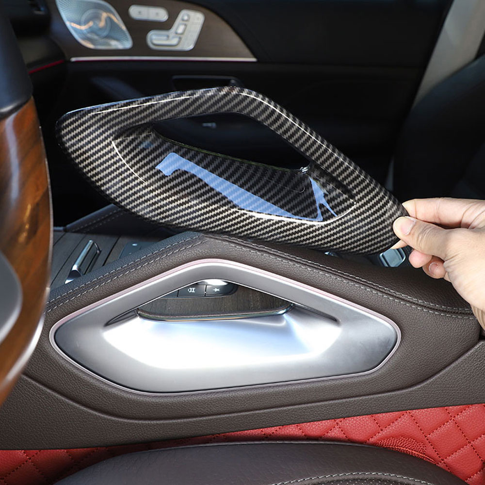 Car Carbon Fiber Center Console Armrest Box Side Panel Protector Cover Trim For Mercedes Benz GLS450 X167 GLE350 W167 GLE Coupe 53 AMG 580 63 AMG Inte