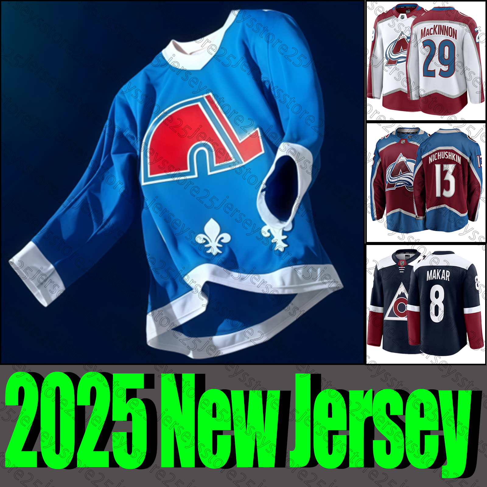 Cale Makar hockey Jersey Nathan MacKinnon Gabriel Landeskog Josh Manson Valeri Nichushkin Devon Toews Martin Necas Brock Nelson Ross Colton Avalanche Jerseys