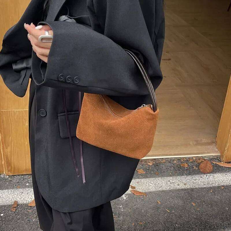 Designer Luxury Designer Handbags For Women High Quality Faux Suede Vintage Crossbody Bag New In Frosted Cowhide Exquisite Female Bags