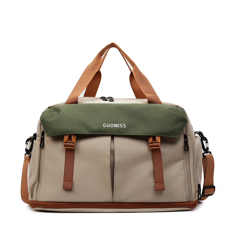 Travel Bag Large Capacity Women Can Pull Bar Box Boarding Bag Luggage Dry And Wet Separation Sports Fitness Bag Cross-Body Bag 2025s hot