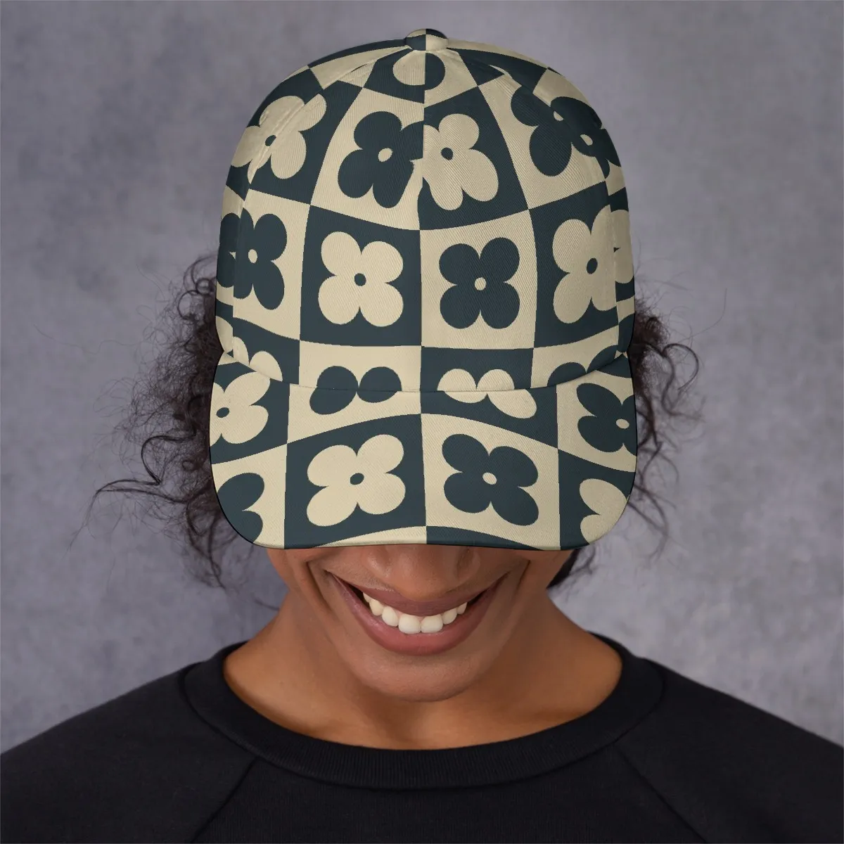 DHgatepod All-Over Print Baseball Cap with Gift Box - Curved Brim Snapback 100% Polyester for Sports & Outdoor