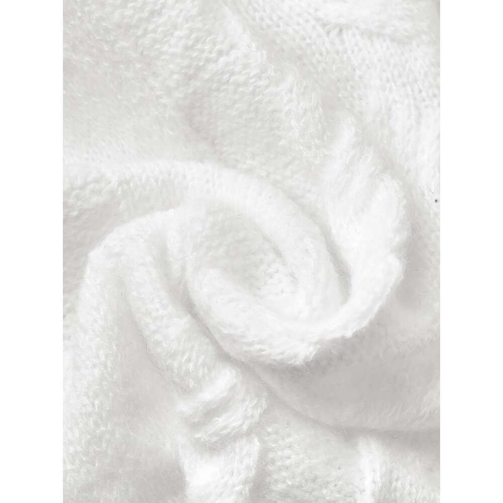 Women's Elegant With Detail - Collar, Geometric Pattern, Fall/Winter Style, Contrast Design, Winter Lace | Mandarin Collar Top, Sweater Top