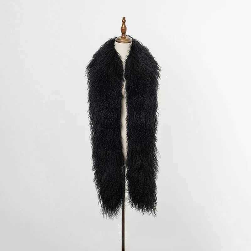 2023 Wen Winter Real Mongolia Fur Scarf Thick Fa Fashion Warm Long Genuine Tibet Fur Scarves Fluffy Luxury ScarfsW251027