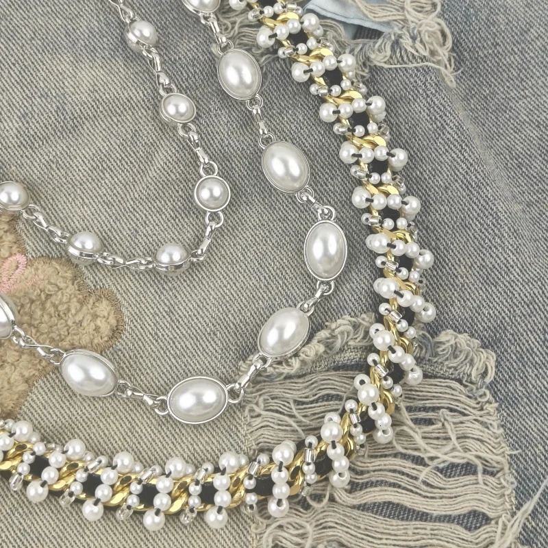 Model Pearl Pants Chain Retro Gothic Light Fashion Women Waist Accessories Gift Giving During Festivals 251024